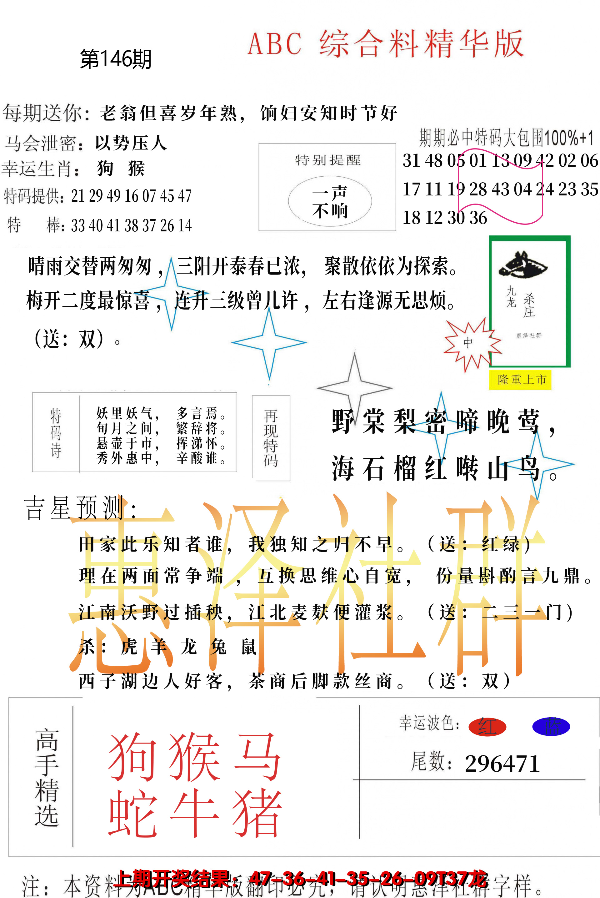2024146期综合正版资料