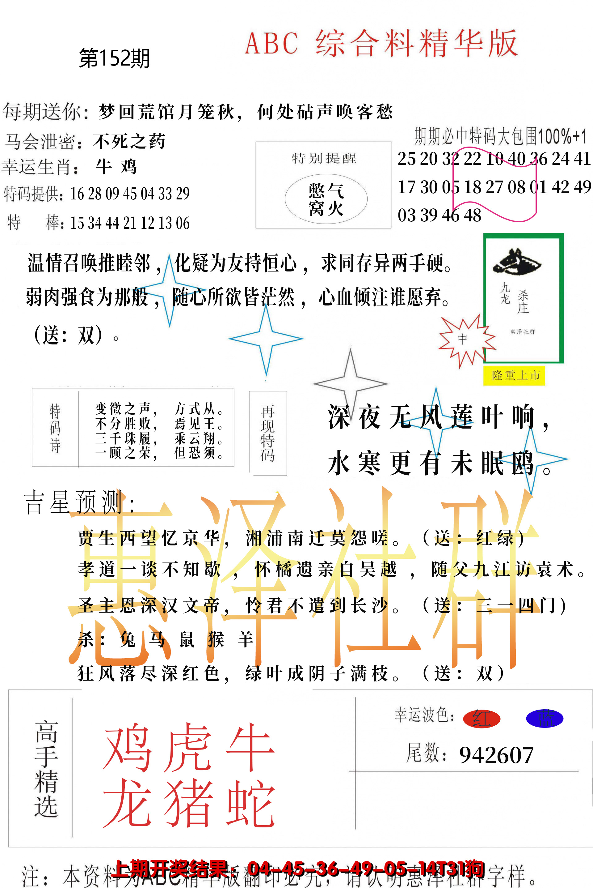 2024152期综合正版资料