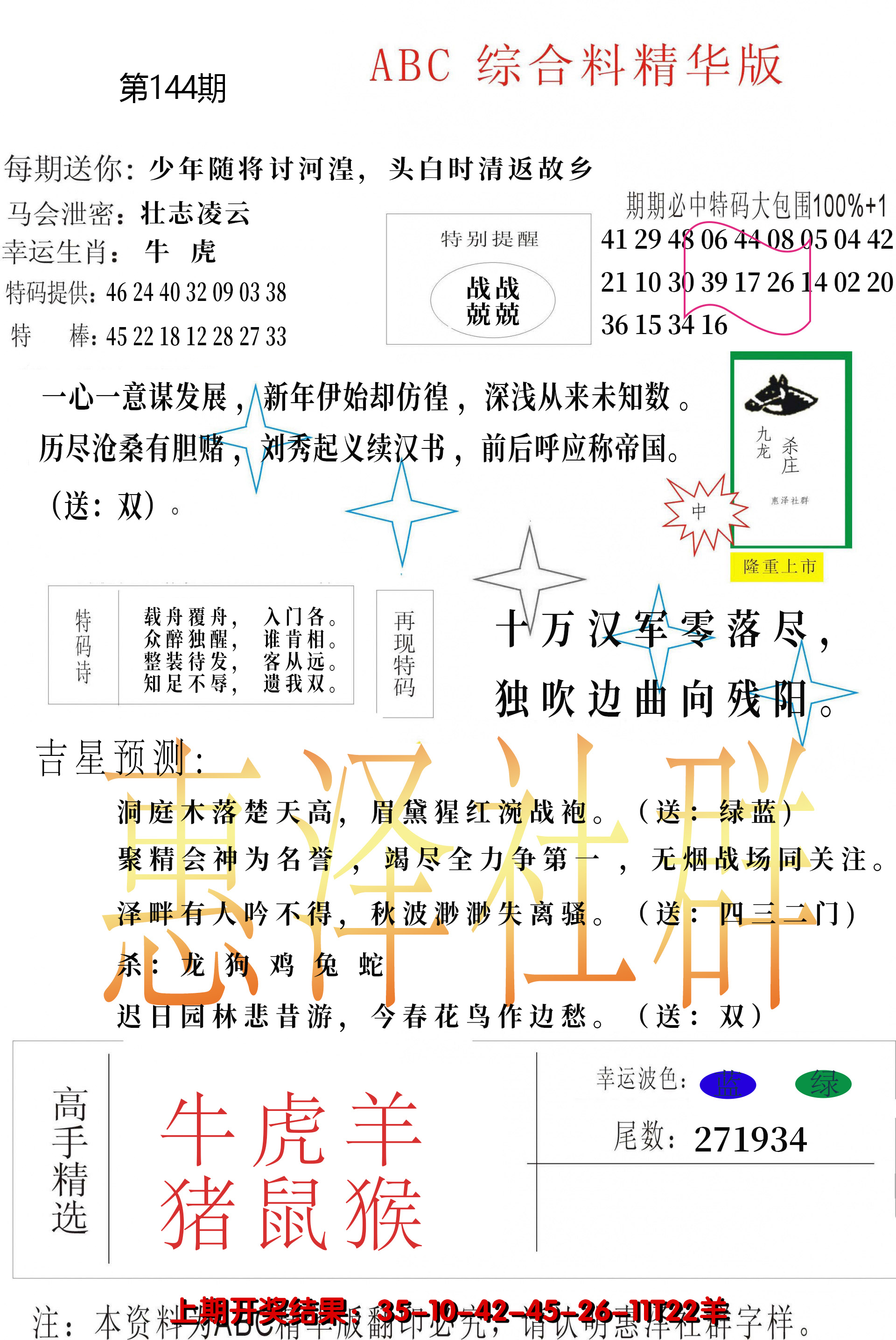 2024144期综合正版资料