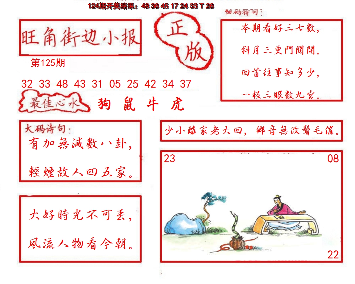 2024125期旺角街边小报