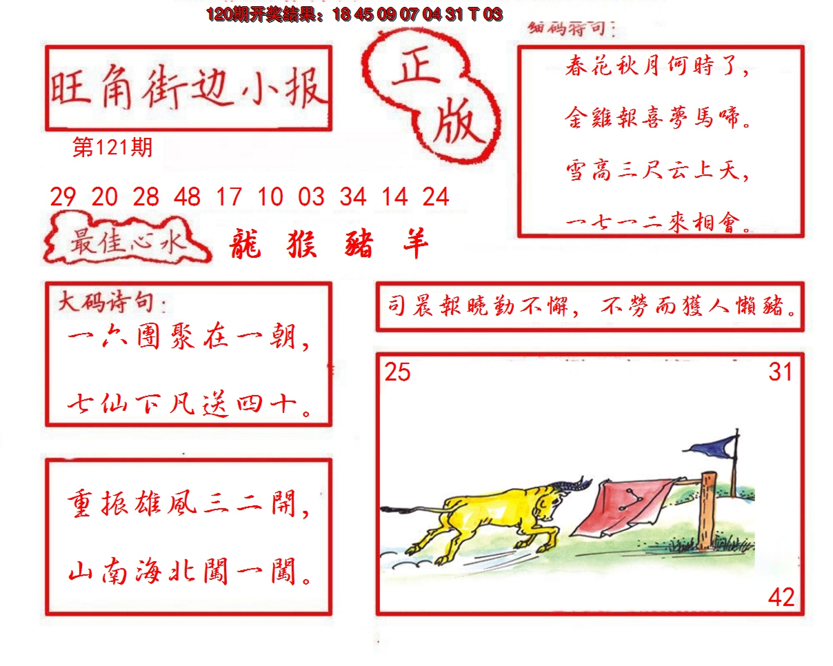 2024121期旺角街边小报