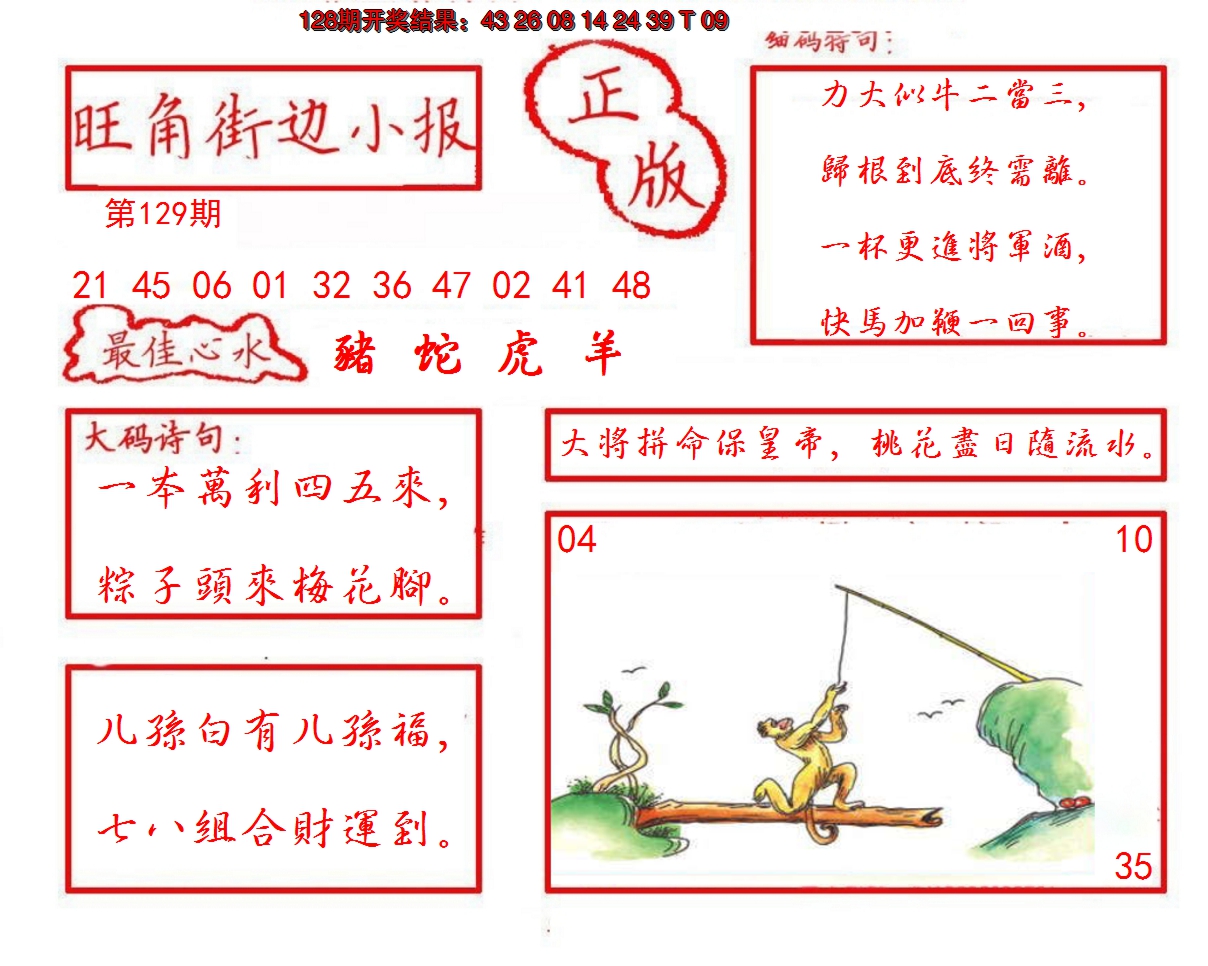 2024129期旺角街边小报
