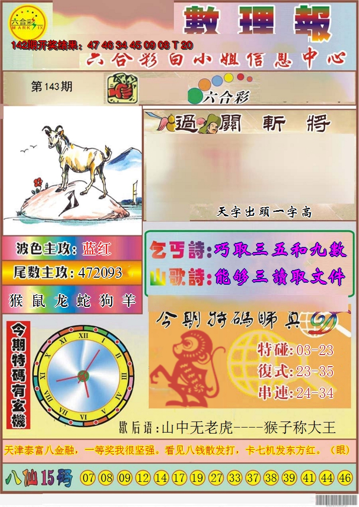 2024143期九龙数理报