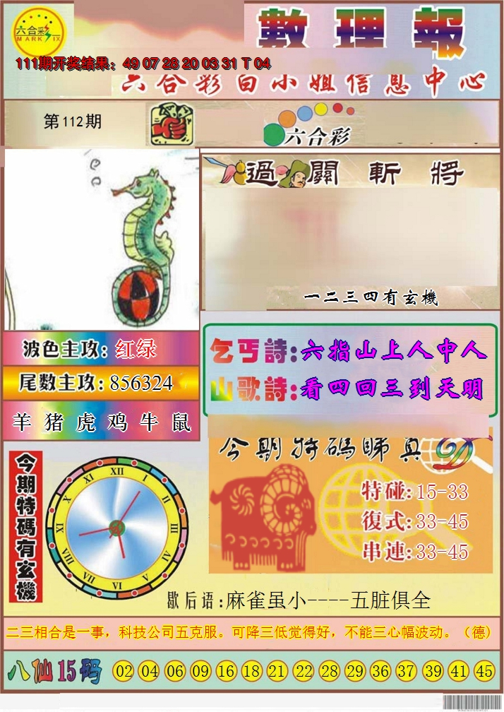 2024112期九龙数理报