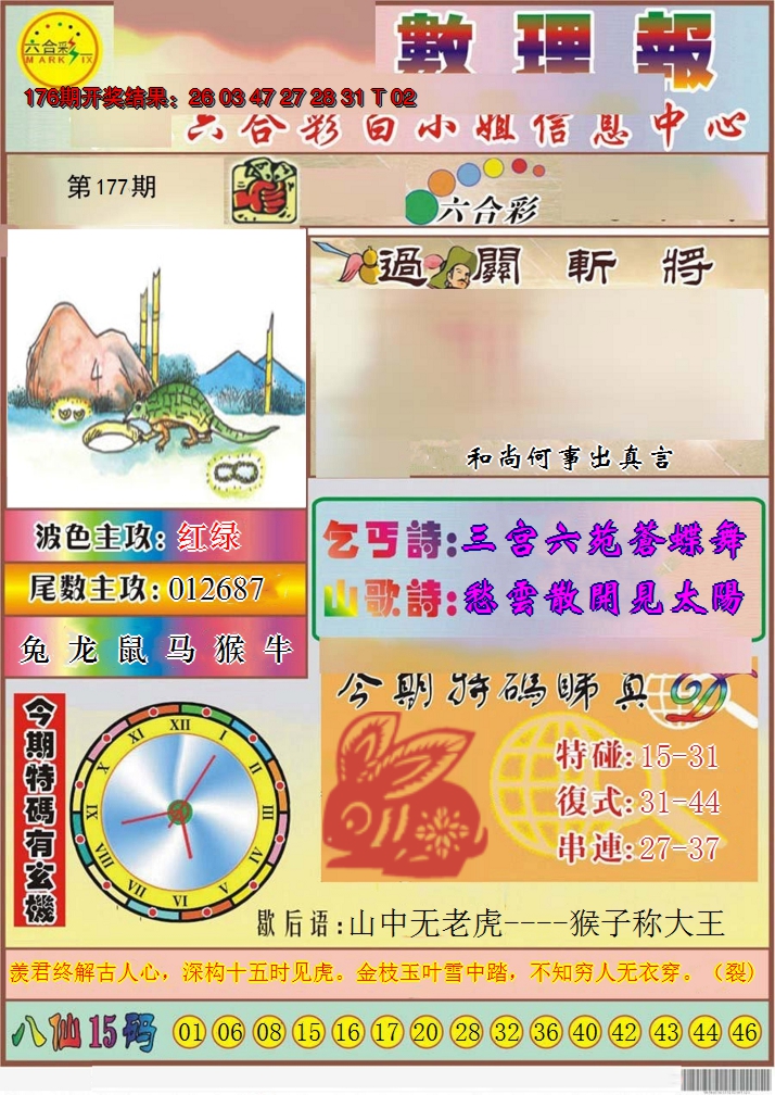 2024177期九龙数理报