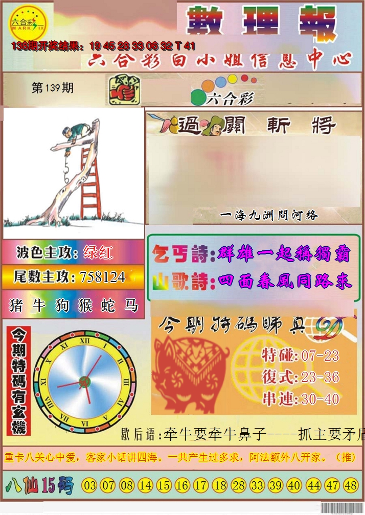 2024139期九龙数理报