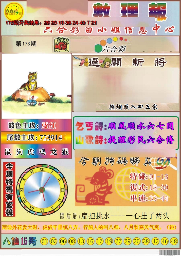 2024173期九龙数理报