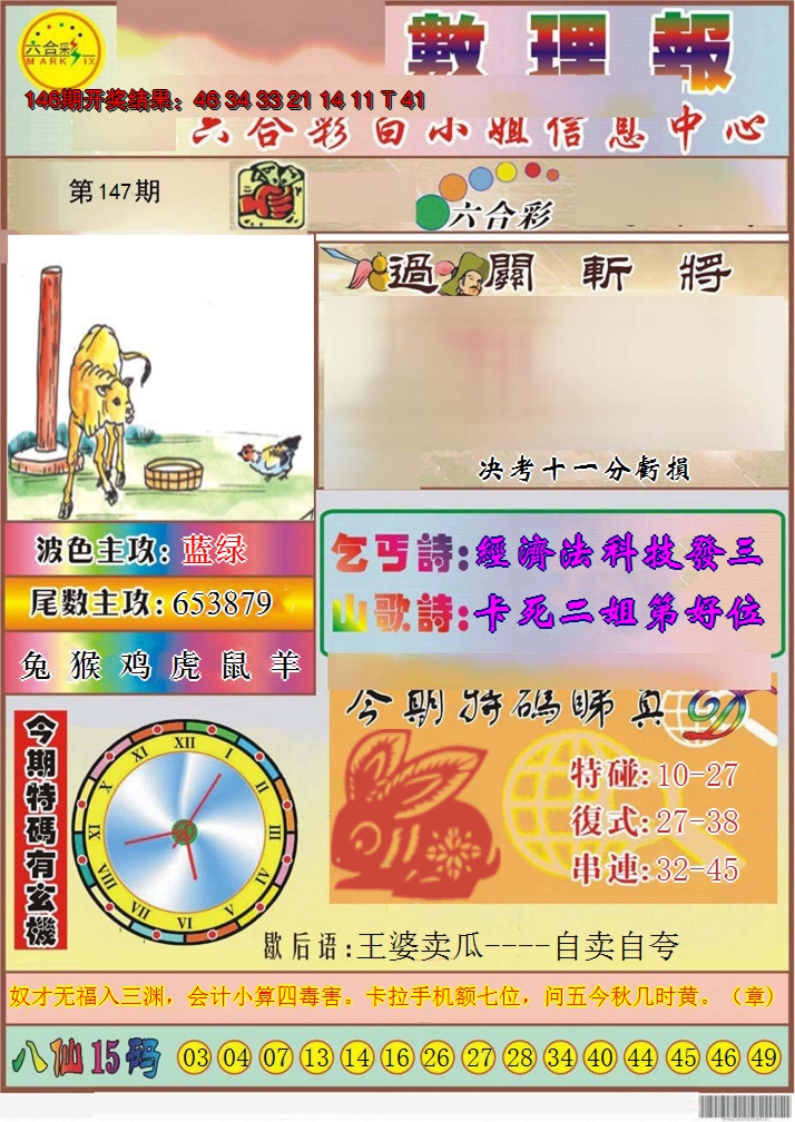 2024147期九龙数理报