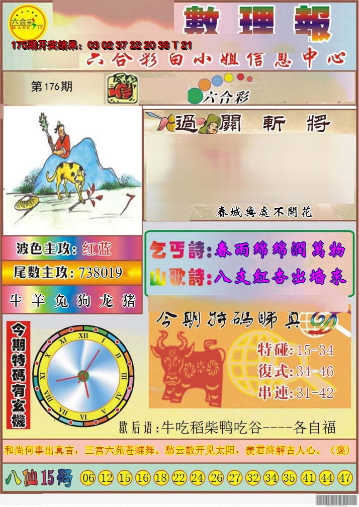 2024176期九龙数理报