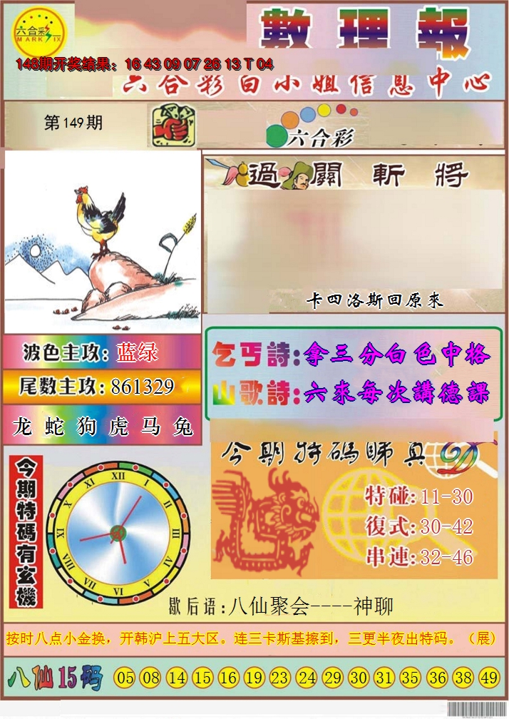 2024149期九龙数理报