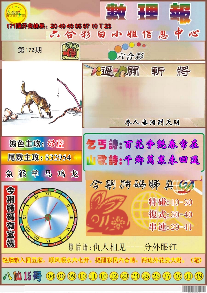 2024172期九龙数理报