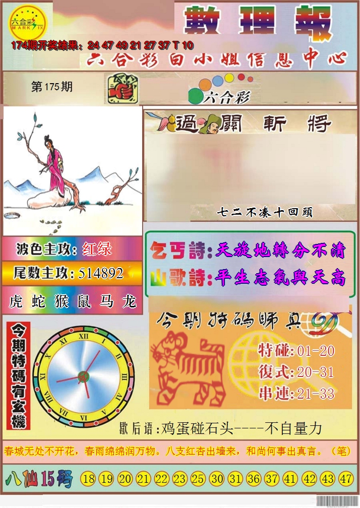 2024175期九龙数理报