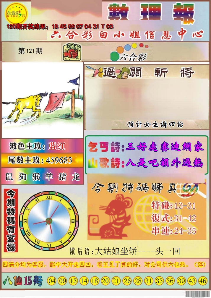 2024121期九龙数理报