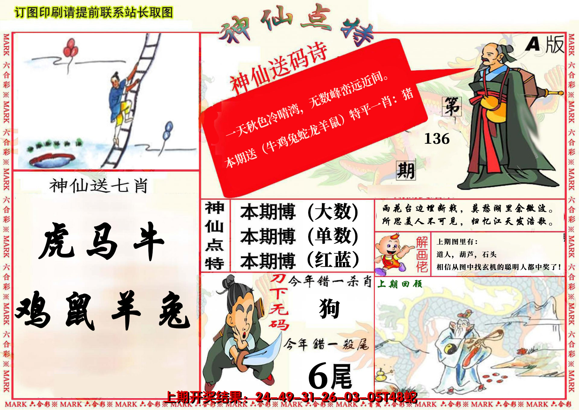 2024136期神仙点特A(精)