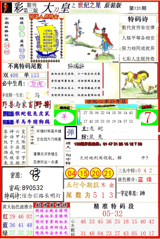 2024131期大刀皇之(世纪之星)