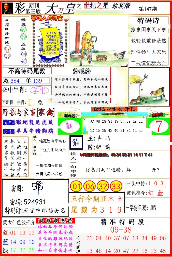 2024147期大刀皇之(世纪之星)