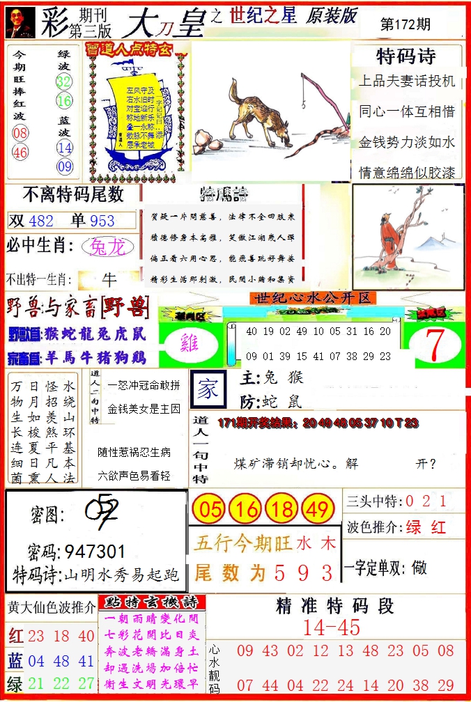 2024172期大刀皇之(世纪之星)