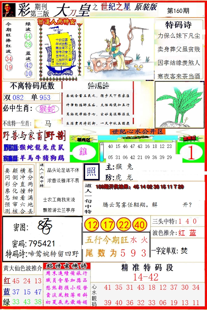 2024160期大刀皇之(世纪之星)