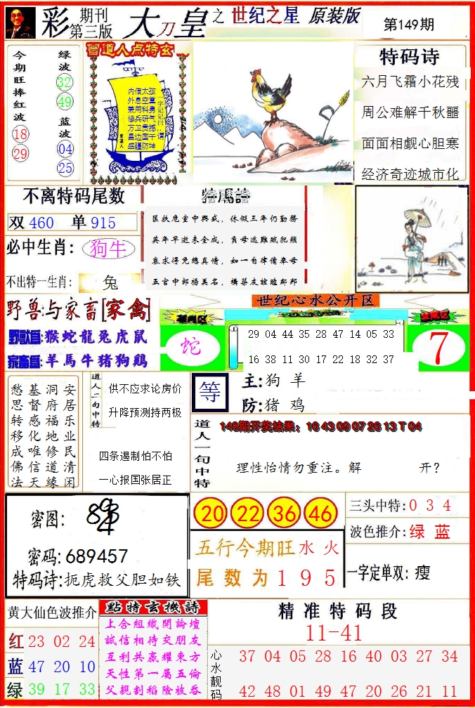 2024149期大刀皇之(世纪之星)