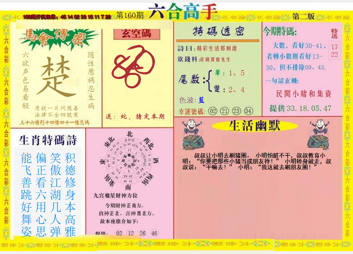2024160期六合高手B