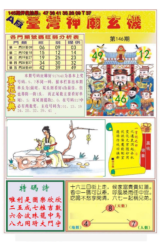 2024146期台湾神庙A