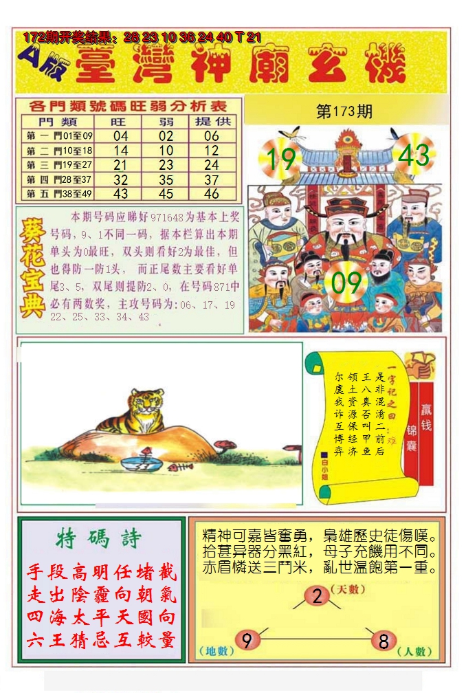 2024173期台湾神庙A