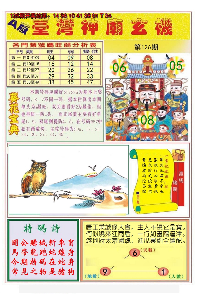 2024126期台湾神庙A
