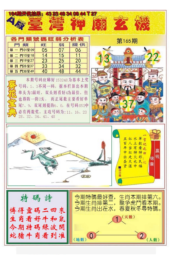 2024165期台湾神庙A