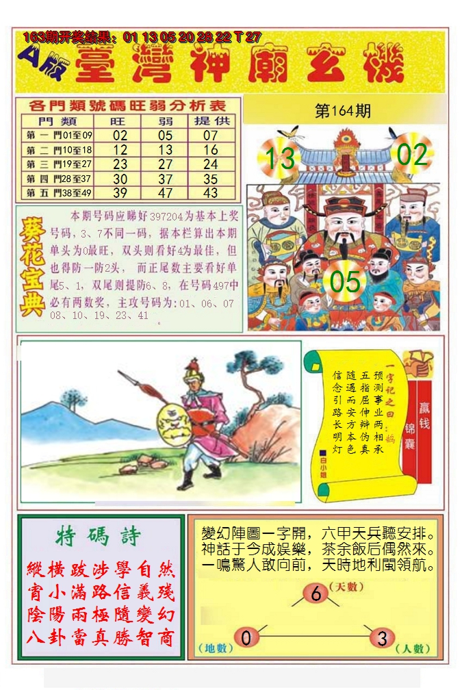 2024164期台湾神庙A