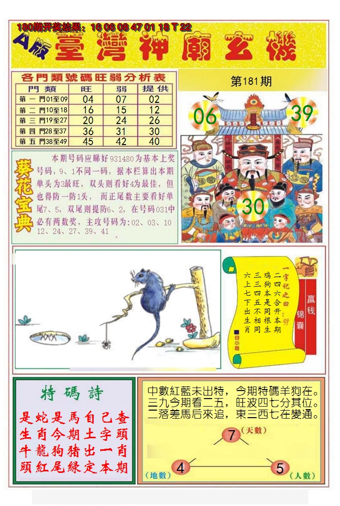2024181期台湾神庙A