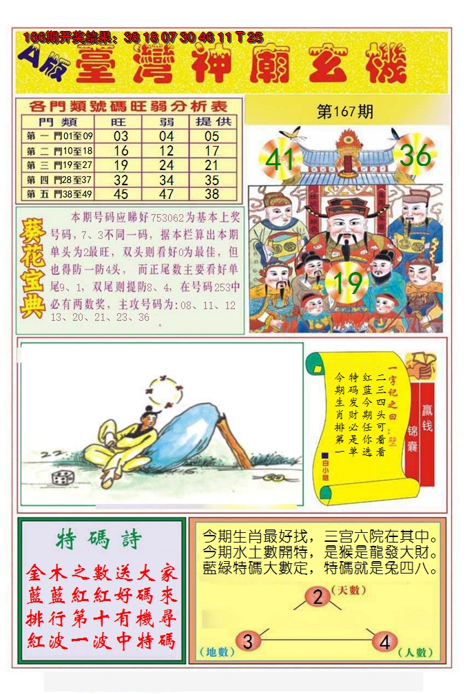 2024167期台湾神庙A