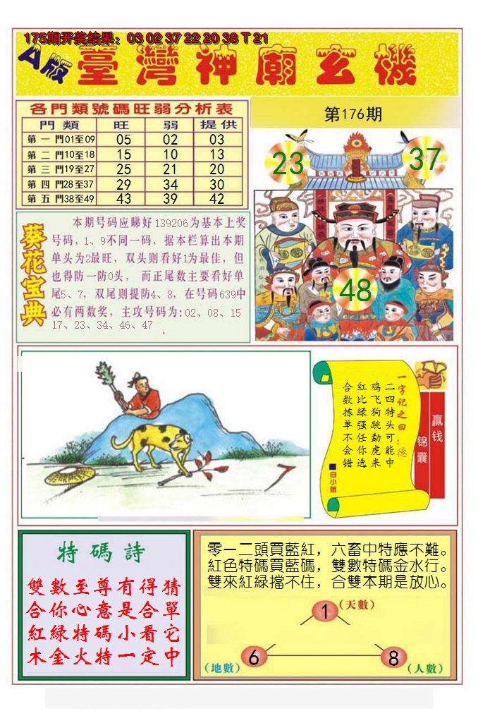 2024176期台湾神庙A