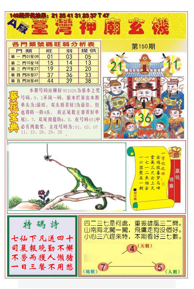 2024150期台湾神庙A