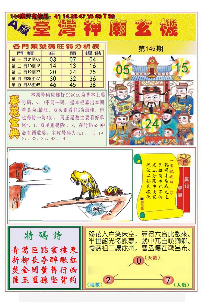 2024145期台湾神庙A