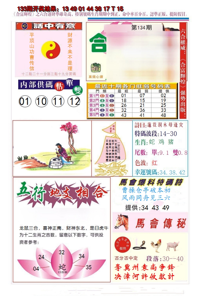 2024134期合富辉煌
