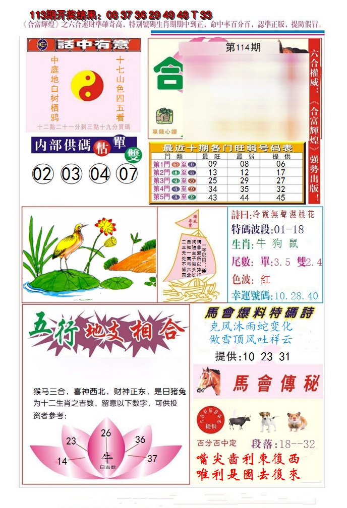 2024114期合富辉煌
