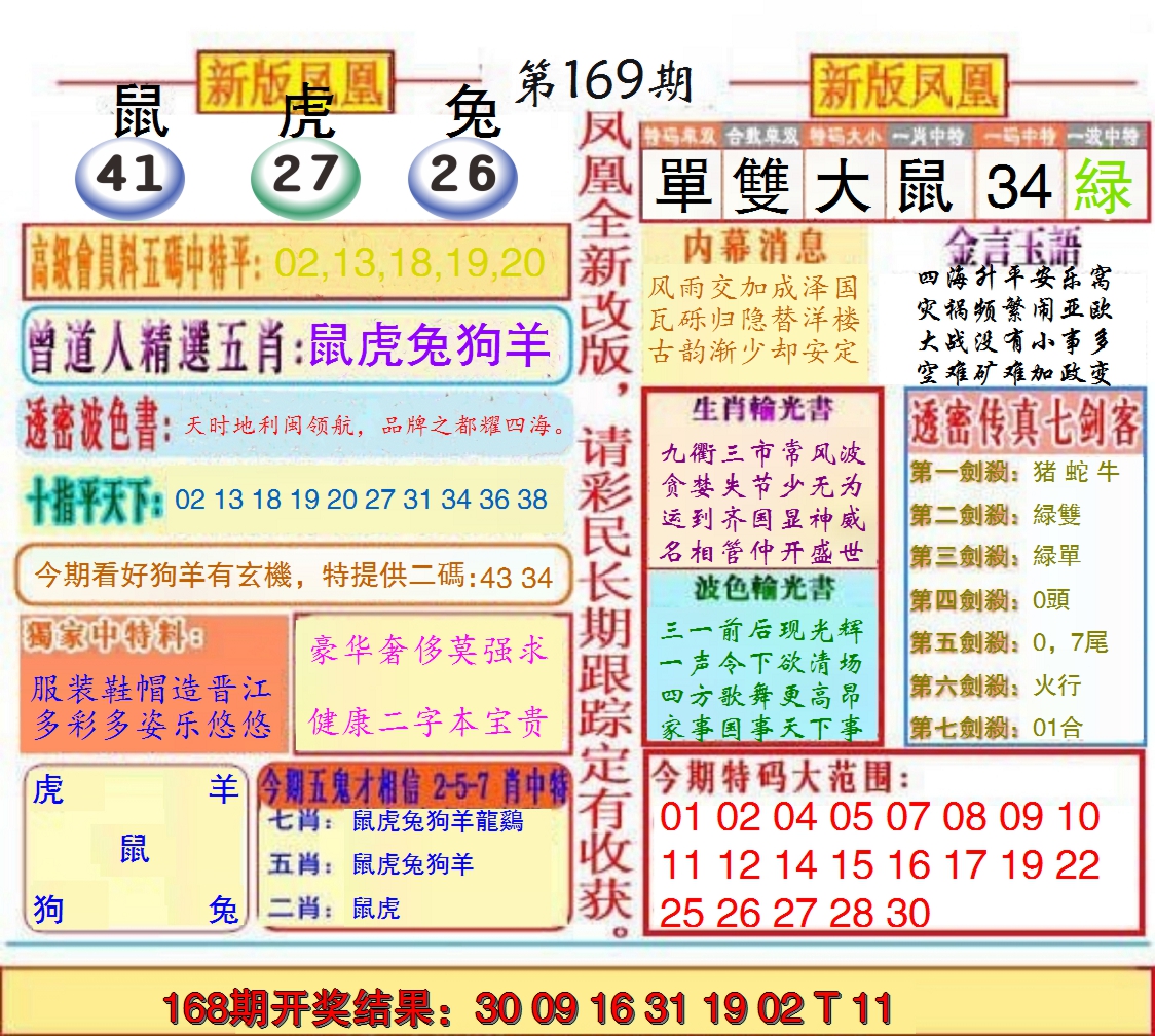 2024169期二代凤凰报