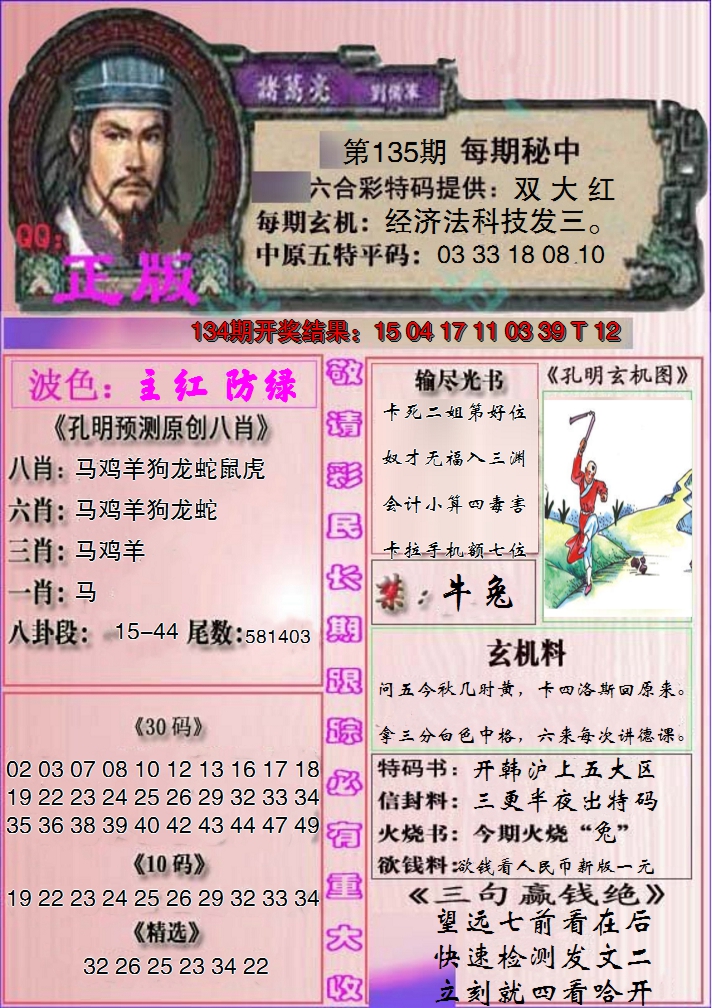 2024135期一代孔明报