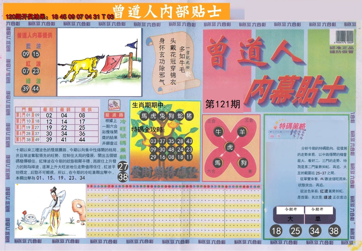 2024121期曾道人内幕贴士A