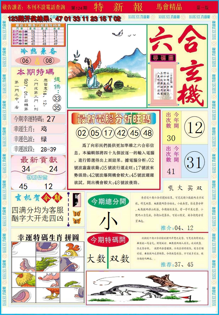 2024124期特新报A