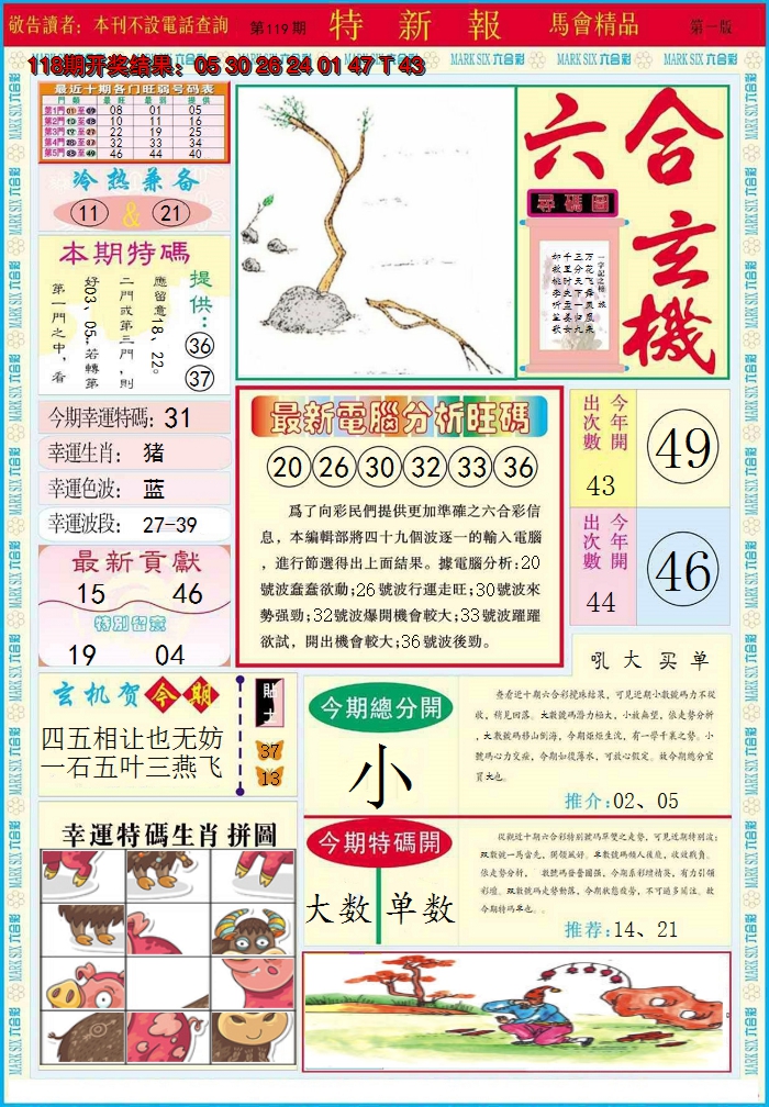 2024119期特新报A