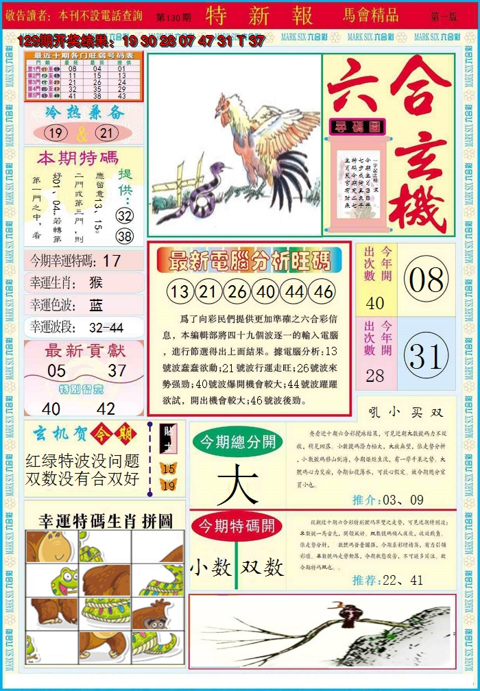 2024130期特新报A