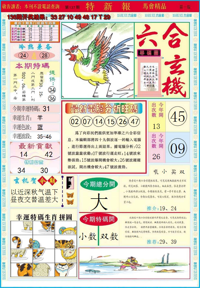 2024137期特新报A