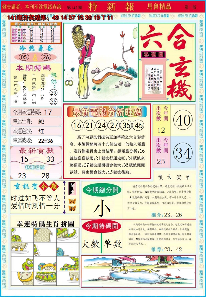 2024142期特新报A