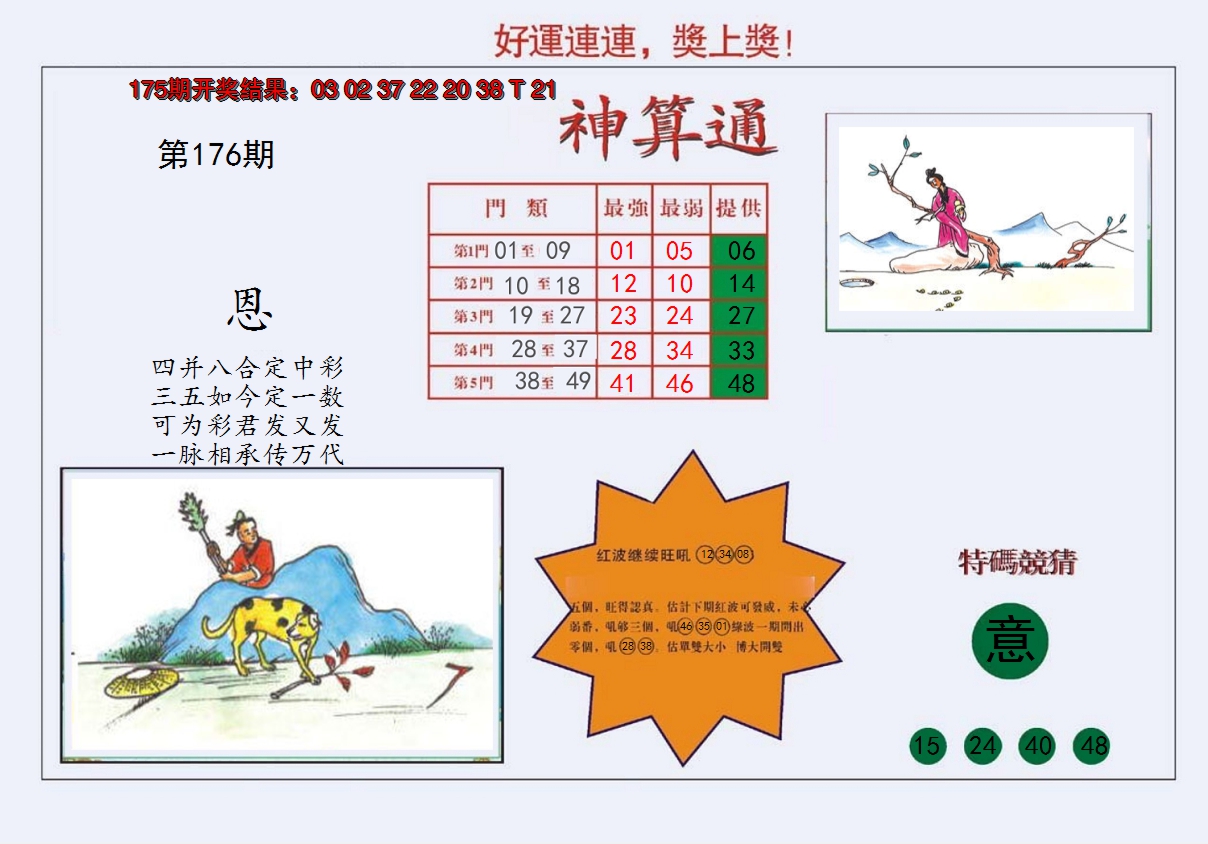 2024176期4-台湾神算