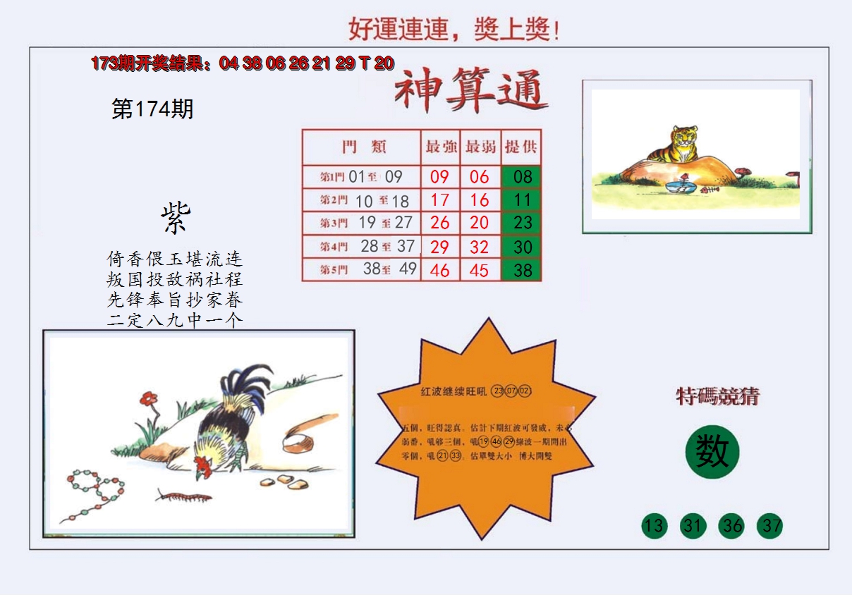 2024174期4-台湾神算