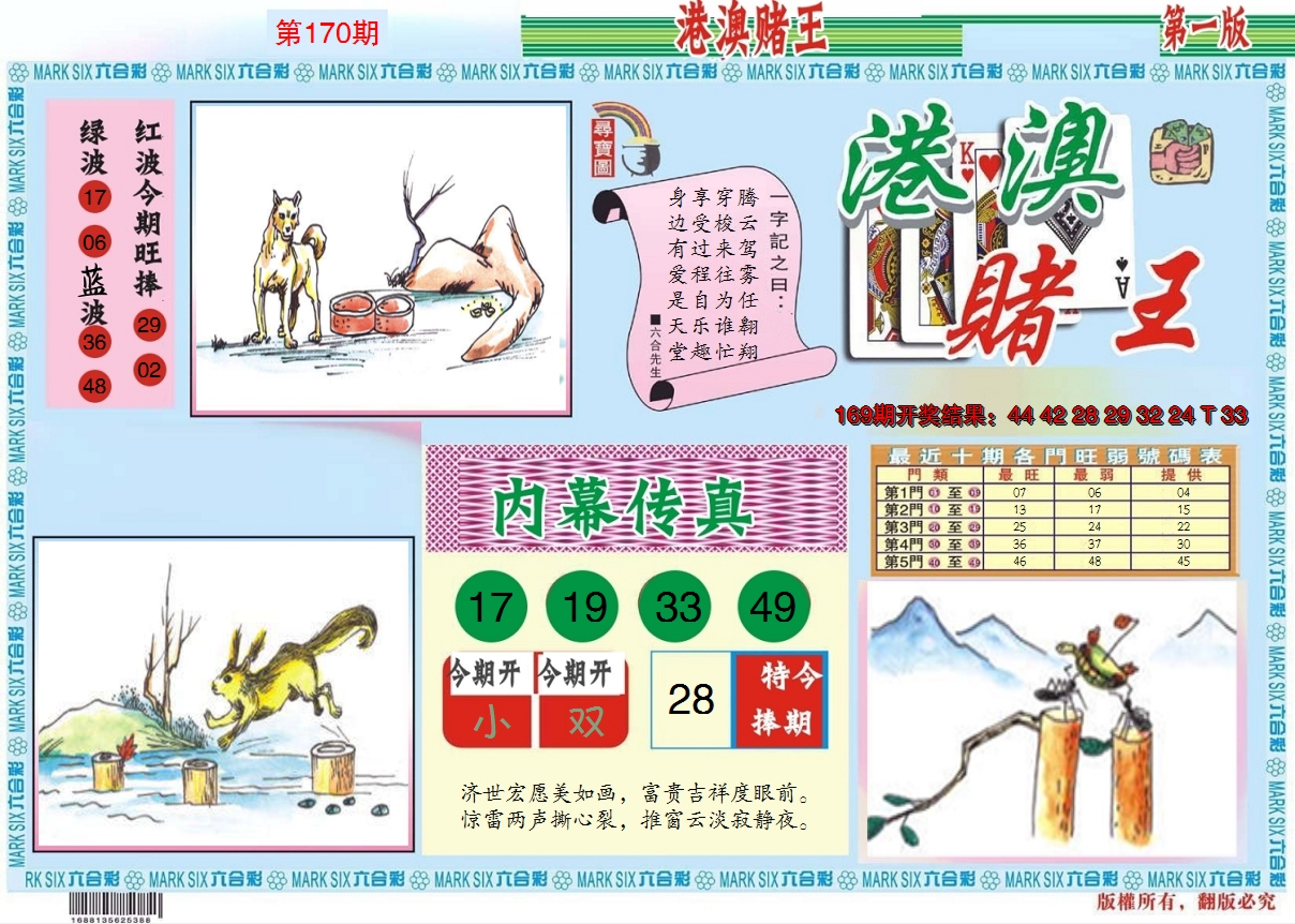 2024170期港澳赌王A
