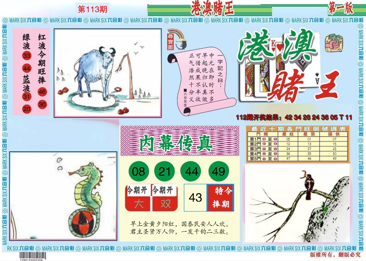 2024113期港澳赌王A