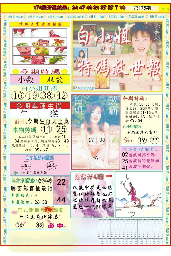 2024175期白小姐急旋风A