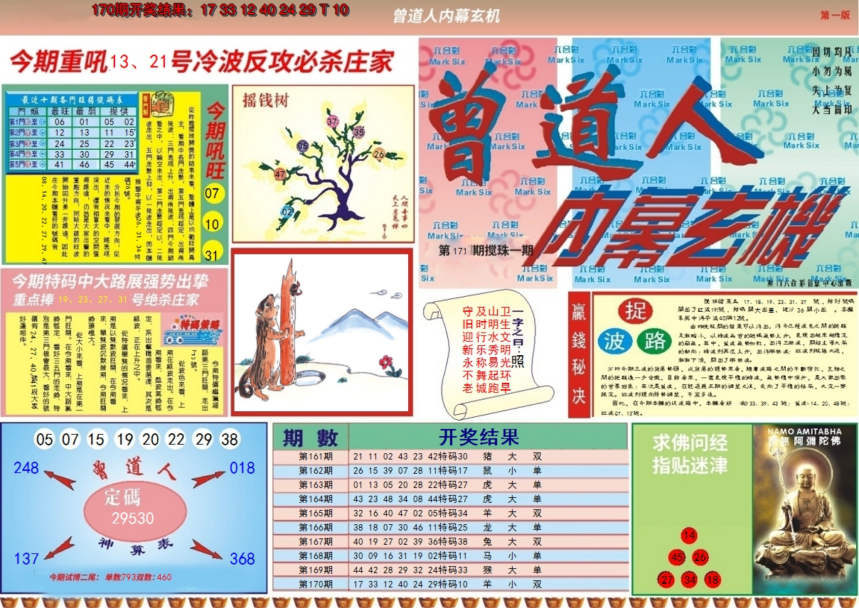 2024171期曾道人内幕A